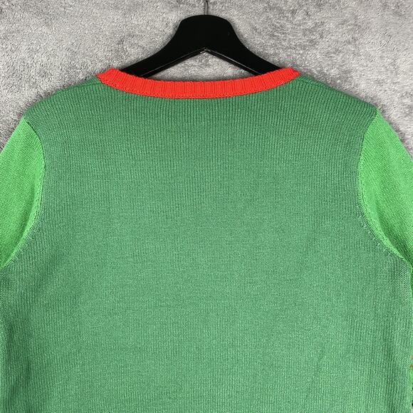 Norther Pole Sweater Mens Large Green Dachshund Through The Snow Ugly Christmas - Picture 7 of 13